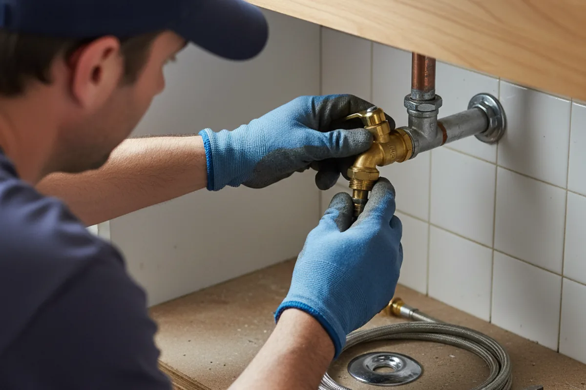 Shutoff valve and fitting work during Faucet and Fixture Repair in Marmora